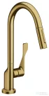 Hansgrohe AXOR Citterio egykaros konyhai csaptelep kihúzható zuhanyfejjel DN15, szálcsiszolt arany hatású 39835250