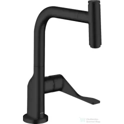   Hansgrohe AXOR CITTERIO Select egykaros konyhai csaptelep kihúzható zuhanyfejjel, matt fekete 39861670