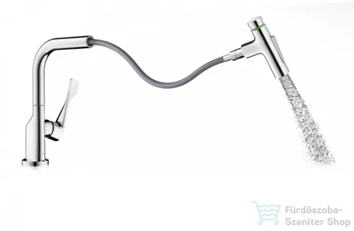 Hansgrohe AXOR CITTERIO Select S-Box egykaros konyhai csaptelep kihúzható zuhanyfejjel,2 jet, króm 39862000