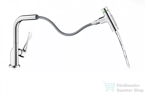 Hansgrohe AXOR CITTERIO Select S-Box egykaros konyhai csaptelep kihúzható zuhanyfejjel,2 jet, króm 39862000