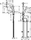Hansgrohe AXOR CITTERIO Select S-Box egykaros konyhai csaptelep kihúzható zuhanyfejjel,2 jet, szálcsiszolt fekete króm 39862340