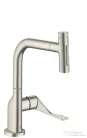 Hansgrohe AXOR CITTERIO Select S-Box egykaros konyhai csaptelep kihúzható zuhanyfejjel,2 jet, rozsdamentes acél hatású 39862800