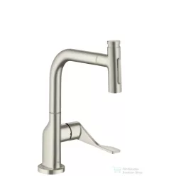   Hansgrohe AXOR CITTERIO Select S-Box egykaros konyhai csaptelep kihúzható zuhanyfejjel,2 jet, rozsdamentes acél hatású 39862800