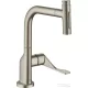 Hansgrohe AXOR CITTERIO Select S-Box egykaros konyhai csaptelep kihúzható zuhanyfejjel,2 jet, szálcsiszolt nikkel 39862820