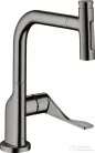 Hansgrohe AXOR CITTERIO Select 230 egykaros mosogató csaptelep kihúzható zuhanyfejjel,2 jet, polírozott fekete króm 39863330