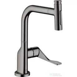   Hansgrohe AXOR CITTERIO Select 230 egykaros mosogató csaptelep kihúzható zuhanyfejjel,2 jet, polírozott fekete króm 39863330