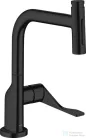 Hansgrohe AXOR CITTERIO Select 230 egykaros mosogató csaptelep kihúzható zuhanyfejjel,2 jet, matt fekete 39863670