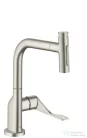 Hansgrohe AXOR CITTERIO Select 230 egykaros mosogató csaptelep kihúzható zuhanyfejjel,2 jet, rozsdamentes acél hatású 39863800