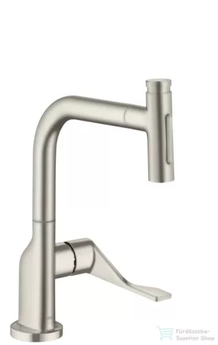 Hansgrohe AXOR CITTERIO Select 230 egykaros mosogató csaptelep kihúzható zuhanyfejjel,2 jet, rozsdamentes acél hatású 39863800