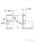 Grohe BAU CERAMIC monoblokkos tartály alsó bekötéssel,fehér 39912000