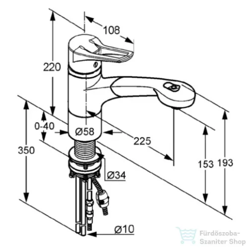 Kludi MX, egykaros mosogatócsap NA 15 399410562