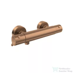   RamonSoler ODISEA fali termosztátos zuhany csaptelep zuhanyszett nélkül, szálcsiszolt réz 39D313400