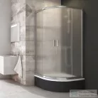 Ravak BLIX BLCP4-80 Sabina 80x80x175 cm-es negyedköríves tolóajtós zuhanykabin,Króm+Grape 3B240C40ZG