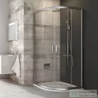 Ravak BLIX BLCP4-80 80x80 cm-es negyedköríves tolóajtós zuhanykabin,Szatén+Transparent 3B240U00Z1