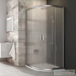   Ravak BLIX BLCP4-80 80x80 cm-es negyedköríves tolóajtós zuhanykabin,Szatén+Grape 3B240U00ZG