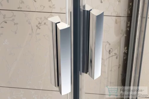 Ravak BLIX BLCP4-80 Sabina 80x80x175 cm-es negyedköríves tolóajtós zuhanykabin,Szatén+Grape 3B240U40ZG