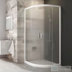   Ravak BLIX BLCP4-90 90x90 cm-es negyedköríves tolóajtós zuhanykabin,Fehér+Grape 3B270100ZG