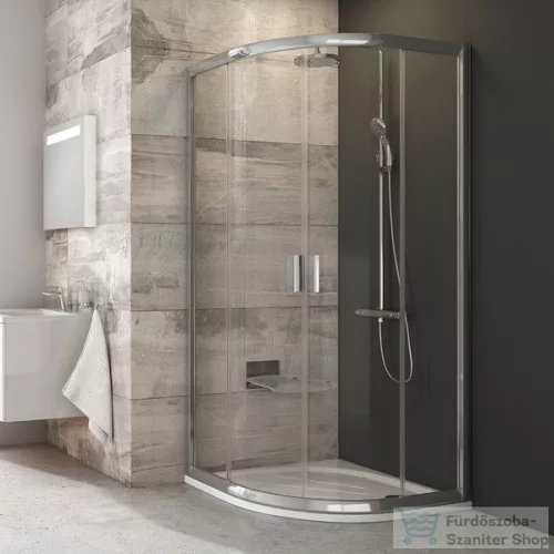 Ravak BLIX BLCP4-90 90x90 cm-es negyedköríves tolóajtós zuhanykabin,Króm+Transparent 3B270C00Z1