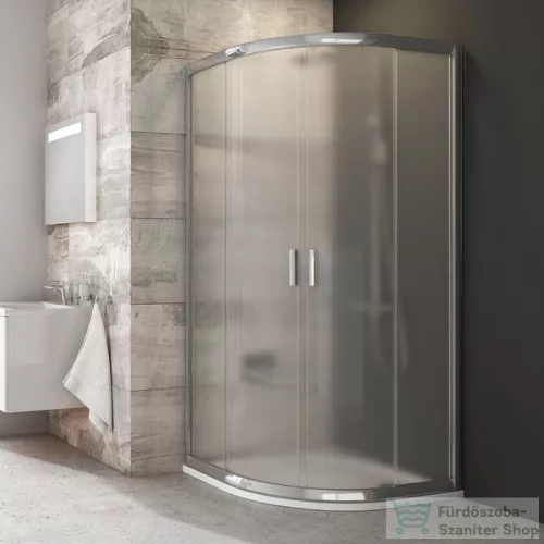 Ravak BLIX BLCP4-90 90x90 cm-es negyedköríves tolóajtós zuhanykabin,Króm+Grape 3B270C00ZG