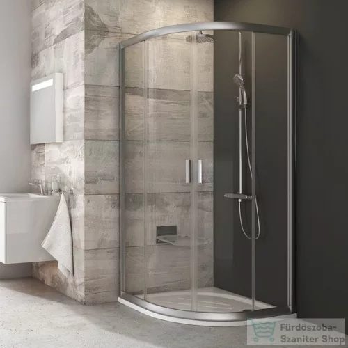 Ravak BLIX BLCP4-90 90x90 cm-es negyedköríves tolóajtós zuhanykabin,Szatén+Transparent 3B270U00Z1