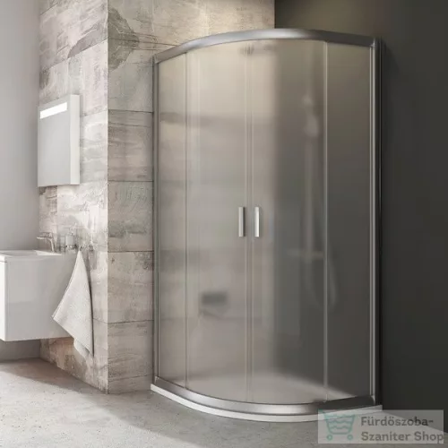 Ravak BLIX BLCP4-90 90x90 cm-es negyedköríves tolóajtós zuhanykabin,Szatén+Grape 3B270U00ZG