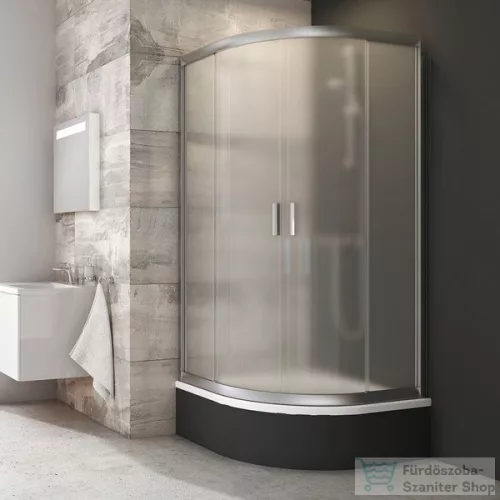 Ravak BLIX BLCP4-90 Sabina 90x90x175 cm-es negyedköríves tolóajtós zuhanykabin,Szatén+Grape 3B270U40ZG