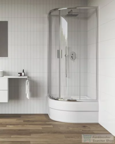 Ravak BLIX II NBLCP4 Sabina 80x80 negyedköríves tolóajtós zuhanykabin,transparent üveg, króm 3BM40C40Z1