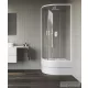 Ravak BLIX II NBLCP4 Sabina 80x80 negyedköríves tolóajtós zuhanykabin,transparent üveg, matt fehér 3BM40E40Z1