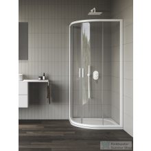   Ravak BLIX II NBLCP4 90x90 negyedköríves tolóajtós zuhanykabin, transparent üveg, matt fehér 3BM70E00Z1