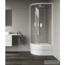   Ravak BLIX II NBLCP4 Sabina 90x90 negyedköríves tolóajtós zuhanykabin,transparent üveg, matt fehér 3BM70E40Z1