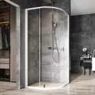 Ravak Nexty NSKK3-80 80x80x195 cm-es íves zuhanykabin nyíló ajtóval,Fehér/Transparent,3O644100Z1