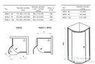 Ravak Nexty NSKK3-80 80x80x195 cm-es íves zuhanykabin nyíló ajtóval,Fekete/Fekete/Transparent,3O644300Z1