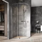 Ravak Nexty NSKK3-80 80x80x195 cm-es íves zuhanykabin nyíló ajtóval,Króm/Transparent,3O644C00Z1