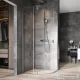 Ravak Nexty NSKK3-80 80x80x195 cm-es íves zuhanykabin nyíló ajtóval,Szatén/Transparent,3O644U00Z1