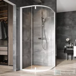   Ravak Nexty NSKK3-90 90x90x195 cm-es íves zuhanykabin nyíló ajtóval,Fehér/Fehér/Transparent,3O677101Z1