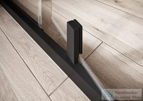 Ravak Nexty NSKK3-100 100x100x195 cm-es íves zuhanykabin nyíló ajtóval,Fekete/Fekete/Transparent,3O6AA300Z1