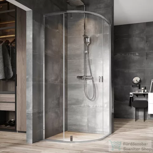 Ravak Nexty NSKK3-100 100x100x195 cm-es íves zuhanykabin nyíló ajtóval,Króm/Transparent,3O6AAC00Z1