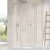 Ravak CHROME CSKK4-80 80x80x195 cm-es íves zuhanykabin nyíló ajtóval,Szatén+Transparent,3Q140U00Z1