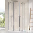 Ravak CHROME CSKK4-90 90x90x195 cm-es íves zuhanykabin nyíló ajtóval,Fényes alumínium+Transparent,3Q170C00Z1