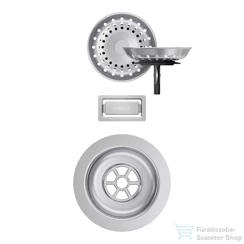 Schock szűrőkosár és túlfolyó takaró manuális lefolyórendszerhez, inox 400054EDM