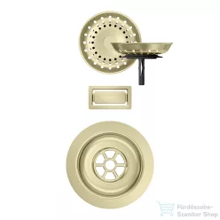   Schock szűrőkosár és túlfolyó takaró manuális lefolyórendszerhez, white gold 400054WGO