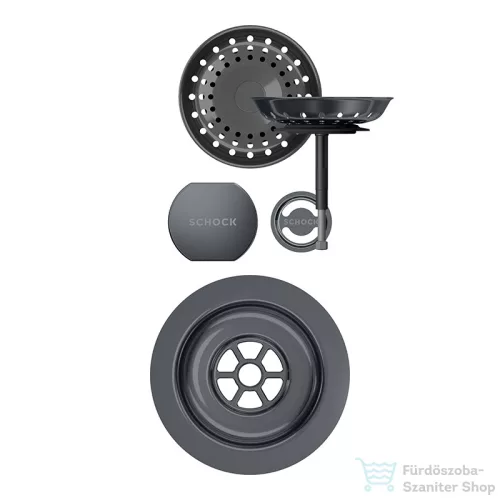 Schock szűrőkosár távműködtető gomb és túlfolyó takaró automata lefolyórendszerhez, Gunmetal 400061GUB