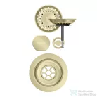 Schock szűrőkosár távműködtető gomb és túlfolyó takaró automata lefolyórendszerhez, White Gold 400061WGO