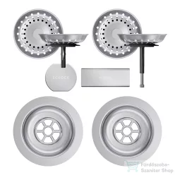   Schock szűrőkosár távműködtető gomb és túlfolyó takaró automata lefolyórendszerhez, inox 400067EDM