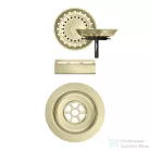 Schock szűrőkosár és túlfolyó takaró manuális lefolyórendszerhez, white gold 400076WGO