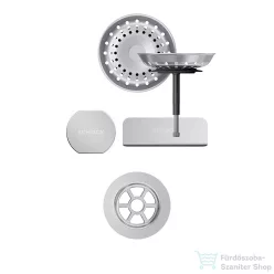   Schock szűrőkosár, távműködtető gomb és túlfolyó takaró automata lefolyórendszerhez, inox 400079EDM