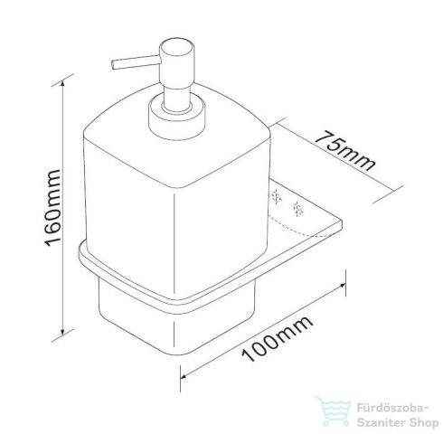 Kielle VEGA fali szappanadagoló, matt fekete 40118004
