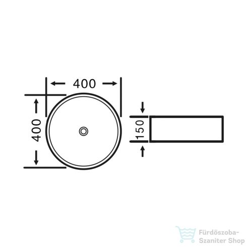 AQUALINE kerámiamosdó, átm.:40cm (40150)