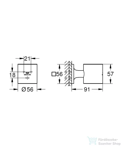 Grohe Allure tartókonzol, króm 40278001