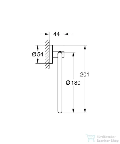 Grohe ESSENTIALS törölközőtartó gyűrű,Supersteel 40365DC1